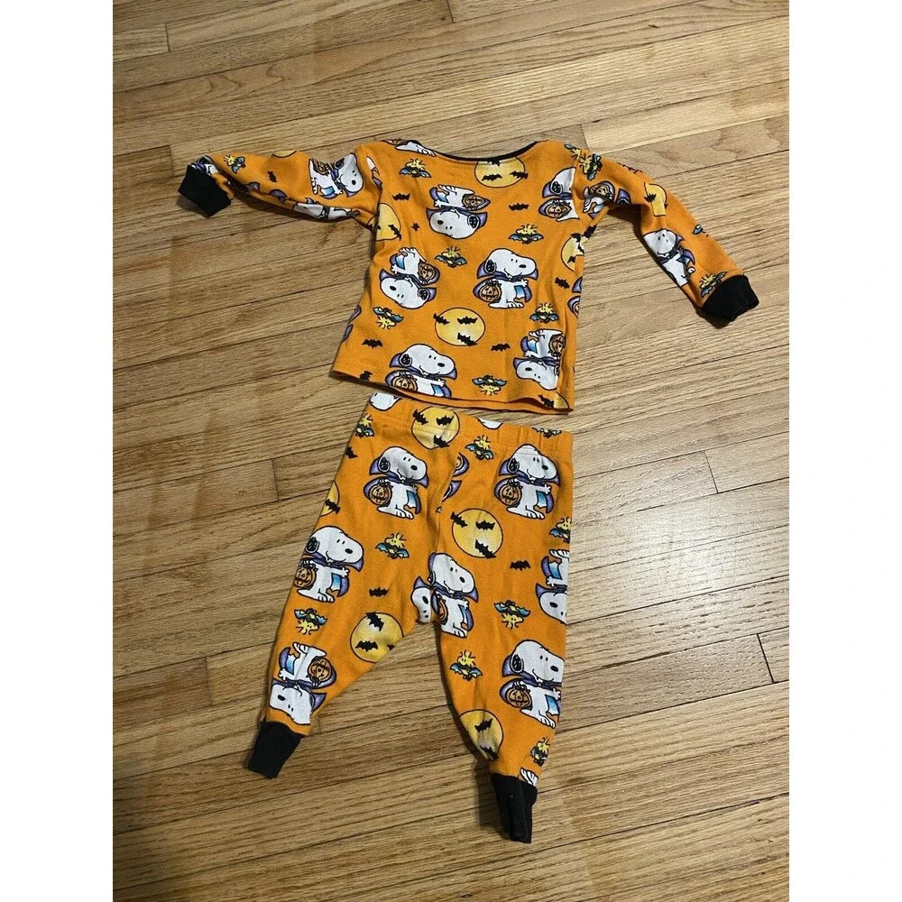 Peanuts Snoopy Halloween Cotton Pajama 2-Piece Set - 12 Mos. Charlie Brown